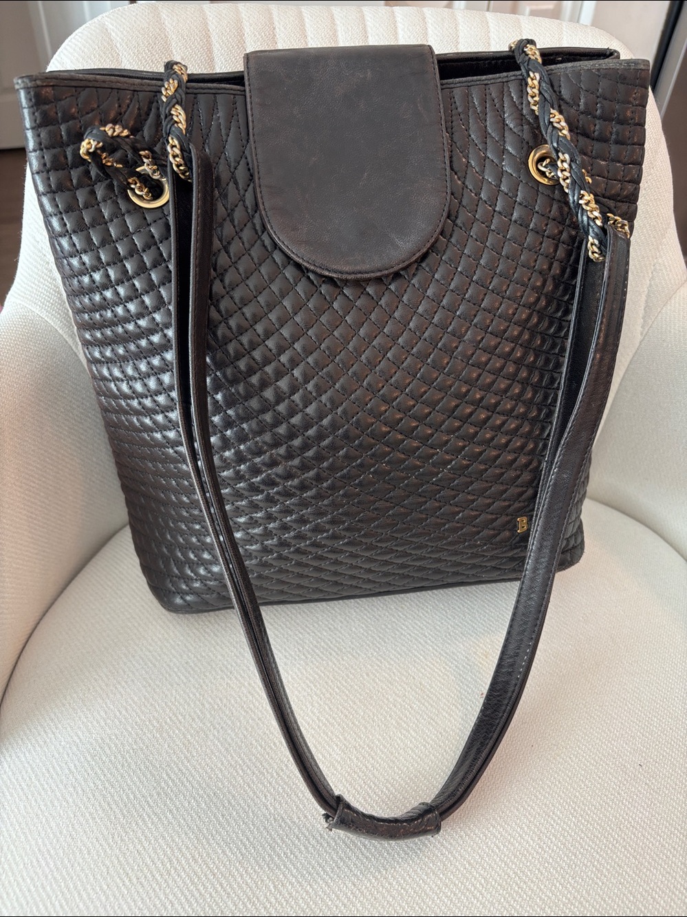 Bally Black Quilted Shoulder Bag